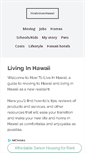 Mobile Screenshot of howtoliveinhawaii.com